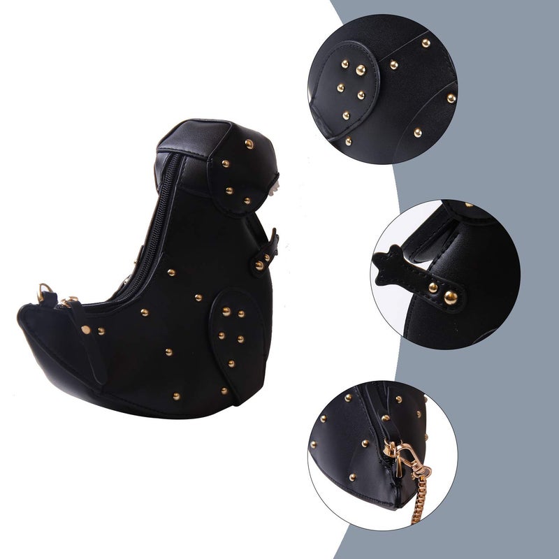 SUKUTU Upgrade Dinosaur Shape PU Leather Rivet Purses for Women, New Girls Crossbody Purses Shoulder Bag - Image 3